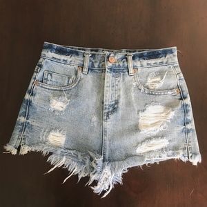 ASOS Denim Side Split Ripped Cut Off Jean Shorts